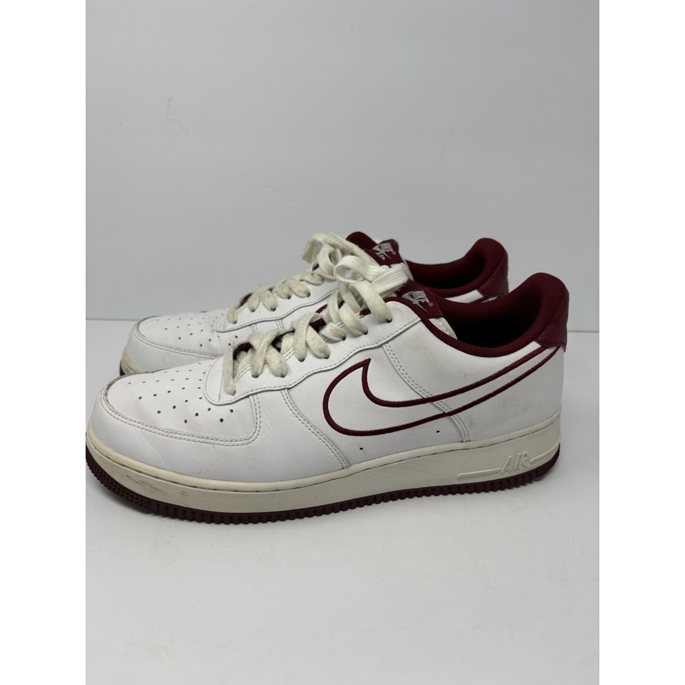 Nike Air Force 1 07 Leather White Team Red- AJ7280-100 Size 12 Us